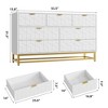Dresser for Bedroom,Modern Drawer Double Dresser with Gold Handles,Long Storage Organizer for TV Stand & Closet - 2 of 4