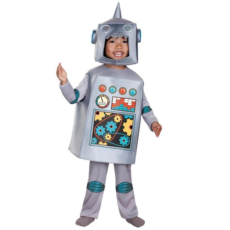 Disguise Retro Robot Toddler Costume, Medium (3T-4T), 1 of 2