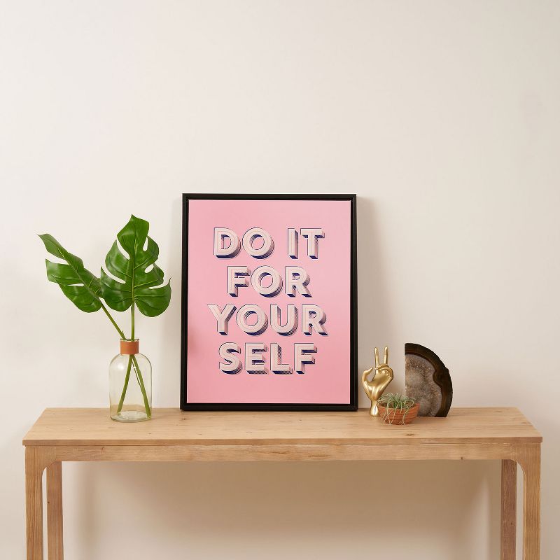 Showmemars Do It For Yourself 16" x 20" Black Framed Canvas - Society6, 3 of 5