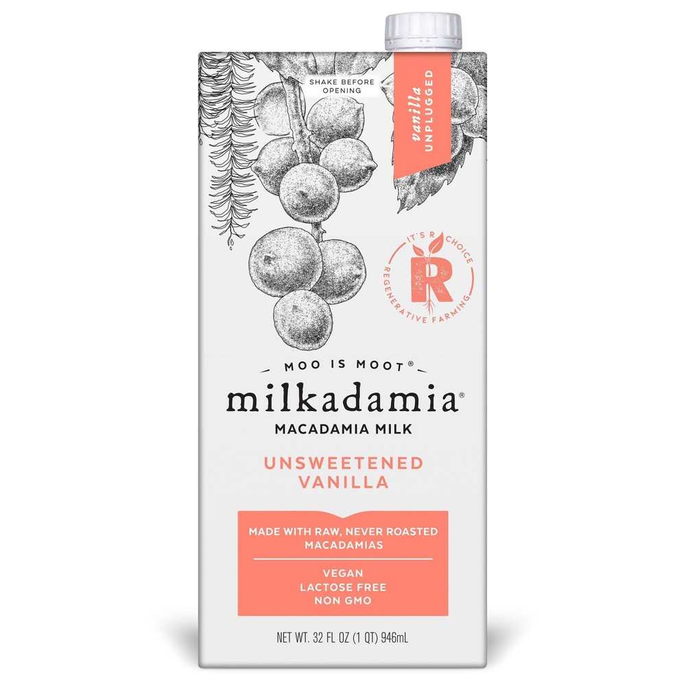 Milkadamia Unsweetened Vanilla Milk Shelf Stable - 32 fl oz