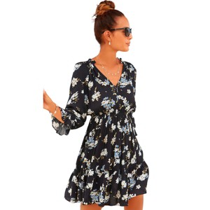 Women's Ruffle 3/4 Sleeve Dress - LASCANA - 1 of 4