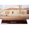 Sailboat Model 33" - America 1851 Yacht Cherry Wood with Foldable Masts - By Old Modern Handicrafts - 3 of 4