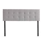 Kaylee Adjustable Upholstered Headboard with Square Tufting - Brookside Home