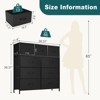 SEVOBAL Utility Storage Cabinets 9 Dressers Fabric Storage Tower, Wooden Top for Kid Room, Closet, Entryway, Nursery, Black, 39.3"*11.8"*39.9" - 3 of 4