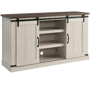 NicBex TV Stands for 60 inch TV, Entertainment Center with Sliding Doors and Open Storage Space,TV Console for Bedroom, Living Room, Home,Light Gray - 1 of 4