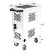 Gulches 16-Compartment Removable Locking Charging Cabinet - White Steel Charging Station for Laptops Chromebooks with Casters & Cord Management - 2 of 3