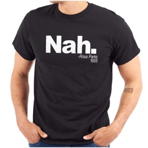 Men's Nah Rosa Parks Quote Black History Graphic T Shirt Brisco Brands Black M - 1 of 4