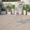 Flash Furniture Commercial Grade Indoor-Outdoor Steel Patio Arm Chair with Square Back - 2 of 4