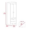 NicBex 70.40"H Armoire Wardrobe Closet Storage Cabinet with 2 Doors & Shelves & 2 Drawer for Bedroom - 3 of 4