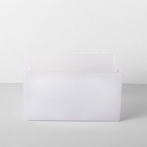 Extra Large 12 x 9 x 6.5 Plastic Bathroom Organizer Bin with Handles  Black - Brightroom™