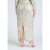ELOQUII Women's Plus Size Printed Sequin Maxi Skirt - 4 of 4