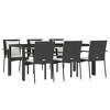 vidaXL Garden Dining Set Black and Cream White - 3 of 4