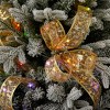 Christmas Vivvi App-Based Customizable, Pre-lit Gold 2" Wired Ribbon, 32 ft long - 2 of 4