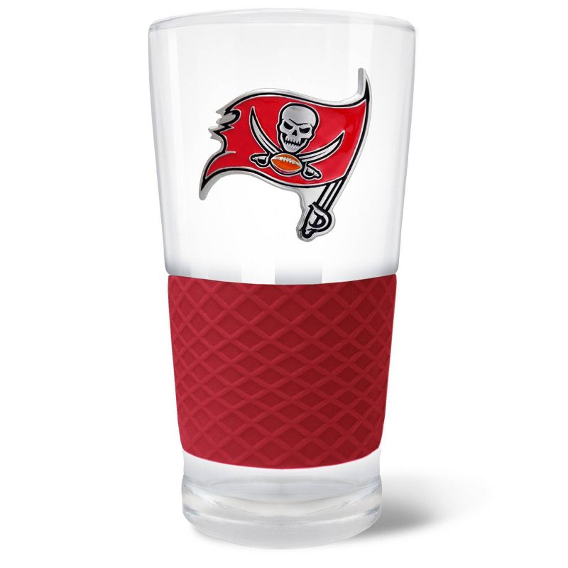 NFL Tampa Bay Buccaneers 22oz Pilsner Glass with Silicone Grip, 1 of 2