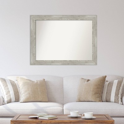 44" x 33" Dove Gray Wash Rectangular Wall Mirror
