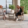 2 Pieces Outdoor Rocking Chairs, HDPE Patio Rockers with 28" High Back, Wide Armrests for Porch Backyard - 4 of 4