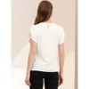 INSPIRE CHIC Women's Cutout Round Neck Cap Sleeve Casual Top - 3 of 4