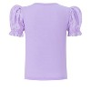 Girls Puff Sleeve Blouse Round Neck Ruffle Sleeve Shirts Girls Shirts - 2 of 4