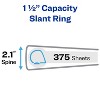 Avery 11" x 17" Heavy-Duty View Binders Slant Rings 1 1/2" Cap White 72125 - 2 of 4