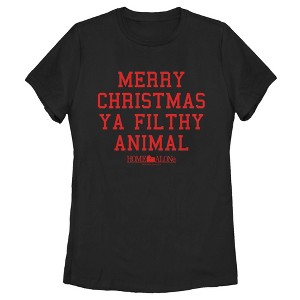 Women's Home Alone Merry Christmas Ya Filthy Animal T-Shirt - 1 of 4