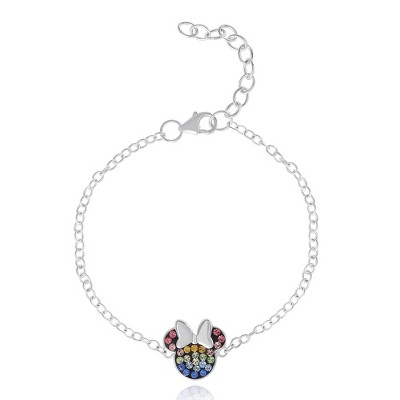 Disney Minnie Mouse Rainbow Crystal Bracelet
