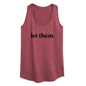 Women's - Instant Message - Let Them Small Graphic Racerback Tank - 1 of 4