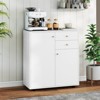 Costway Kitchen Sideboard Buffet Cabinet with 2 Drawers, 2 Doors and 3 Adjustable Shelves - 2 of 4