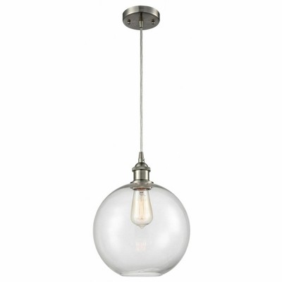 Athens - 1 Light Cord Hung Mini Pendant In Industrial Style-13 Inches Tall and 10 Inches Wide