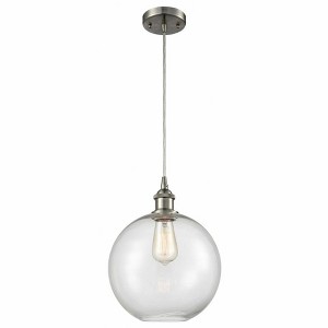 Athens - 1 Light Cord Hung Mini Pendant In Industrial Style-13 Inches Tall and 10 Inches Wide - 1 of 1