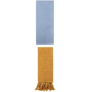 REGALWOVEN 2 Packs Cotton Soft Absorbent Tassels and Waffle Hand Towel - 1 of 4