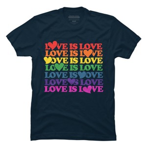 Design By BybbSnugg Humans Love is Love Rainbow Pride Repeat By BybbSnugg BubbSnugg T-Shirt - 1 of 4