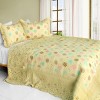 Slickblue 3PC Cotton Vermicelli-Quilted Patchwork Quilt Set, Full/Queen Size with 2 Shams, 12 Patterns - 2 of 4