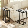 Tangkula C-shaped End Table Modern Sofa Side Table with Adjustable Foot Pads - 4 of 4