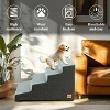 Artloge 3/4/5 Steps Pet Dog Stairs Sofa Side Dog Steps with Non-Slip Base & High Density Foam for Small Cat Puppy Disability Pet Aid - 4 of 4