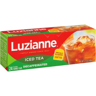 Luzianne Decaffeinated Iced Tea Bags 24 Count (1 Box)