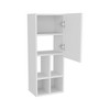 ChicFurnit Bathroom Storage Cabinet Wall Mounted Cabinet with Door and Four Open Shelves for Bathroom Use, White, 36.61"*22.44"*3.94" - 4 of 4