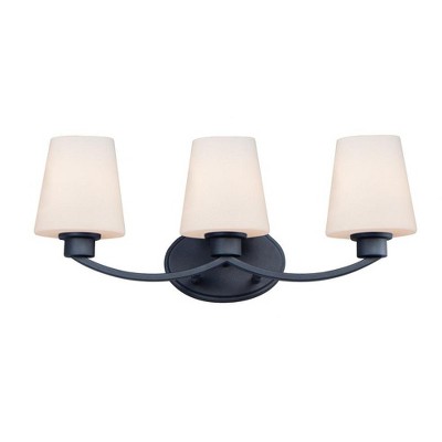 Maxim Lighting Shelter 3 - Light Vanity in  Black