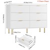 Living Room 6 Drawers Dresser for Bedroom, Fluted Dresser Chest of Drawers w/ Handle, Wood Modern Dressers for Closet, Furniture Storage Organizer - 2 of 4