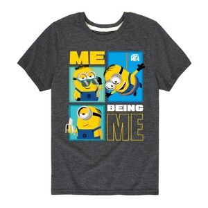 Boys' - Despicable Me 4 - Minions Collage Me Being Me Short Sleeve Graphic T-Shirt - 1 of 4