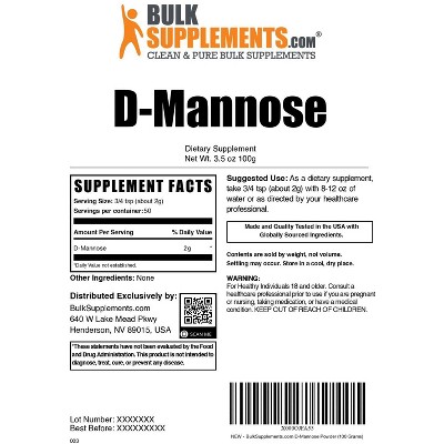 BulkSupplements D-Mannose Powder