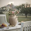 LuxenHome Rustic Antiqued Brown 12.6-Inch Tall Round Terracotta Vase with Handles Multicolored - 3 of 4