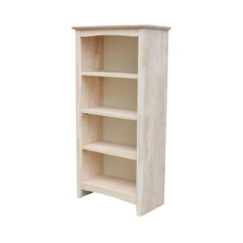48"x24" Shaker Bookcase Unfinished - International Concepts