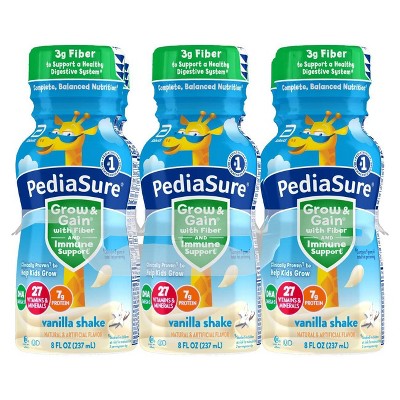 PediaSure Grow & Gain with Fiber Kids' Nutritional Shake Vanilla - 6ct/48 fl oz