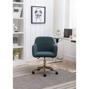 NicBex Adjustable Office Chair with Gold Metal Legs,Comfort Computer Chair,Swivel Upholstered Desk Chair for Adult, Student - 1 of 4
