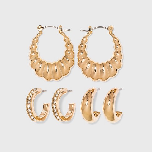 Small Hoop Earrings - A New Day™ Gold : Target