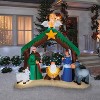 Gemmy 6 Ft 7" Airblown LED Nativity Scene Inflatable Christmas Yard Decoration - 2 of 2