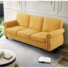 CAVINAS Upholstered 2 Seater Couch, Soft Velvet Loveseat  with High-Density Foam, Loose Back Cushions & Solid Wood Turned Legs - 2 of 4