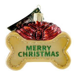 Old World Christmas 2.5 Inch Dog Treat Pets Dog Puppy Bone Tree Ornaments - 1 of 3