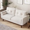 65" Sofa Couch, Mid Century Modern Loveseat Couch with Wood Legs & Trim for Living Room, Bedroom, Office - 2 of 4
