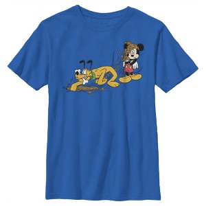 Boy's Disney Mickey and Goofy Dig T-Shirt - 1 of 4